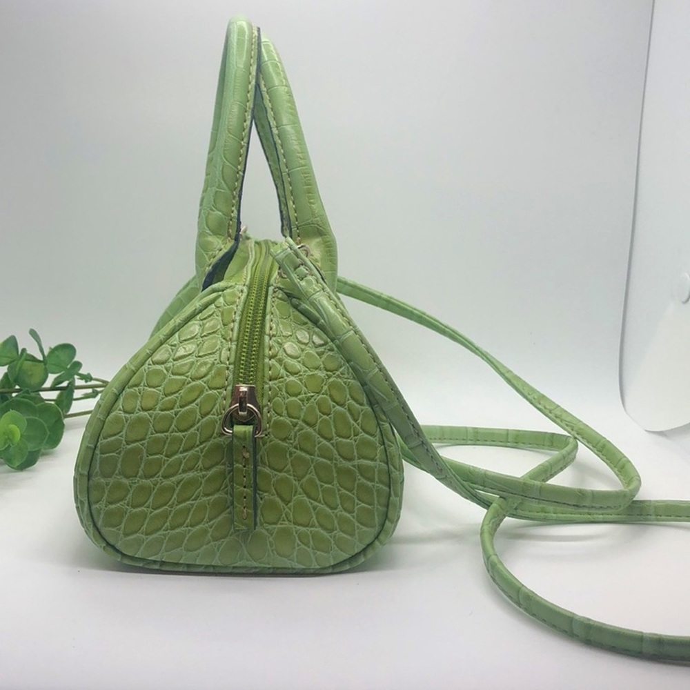 Tommy Hilfiger mini crocodile embossed green purse/Crossbody